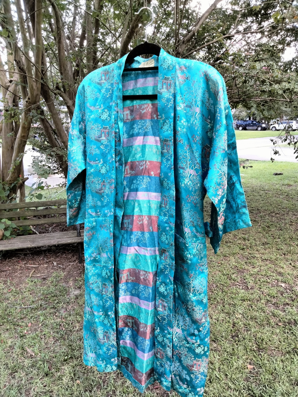 Vintage Mid Century Floral Kimono Robe